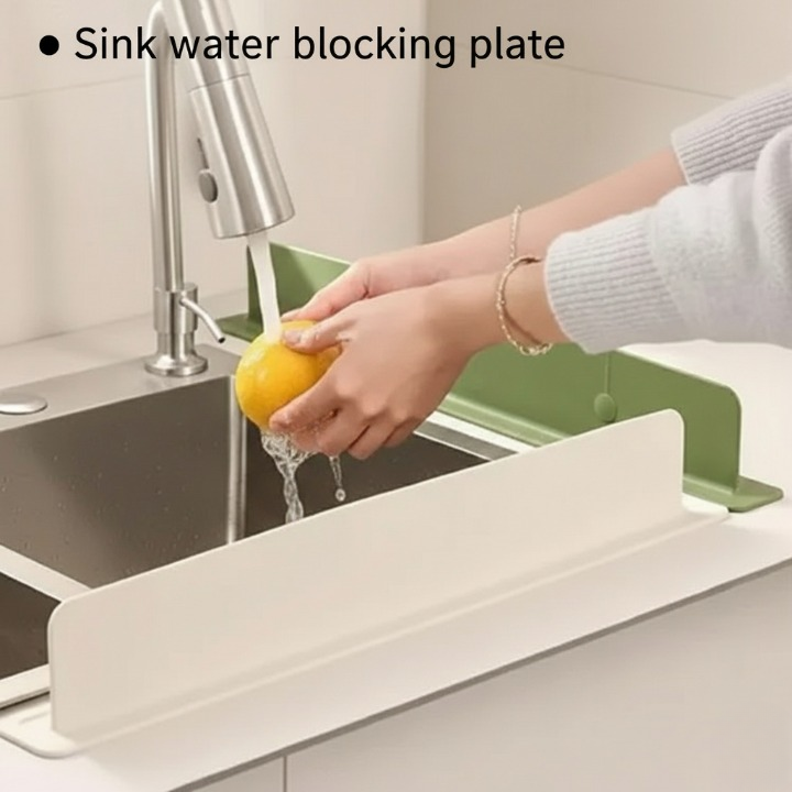 Silicone sink splash guard with double suction cups, 15 inch
