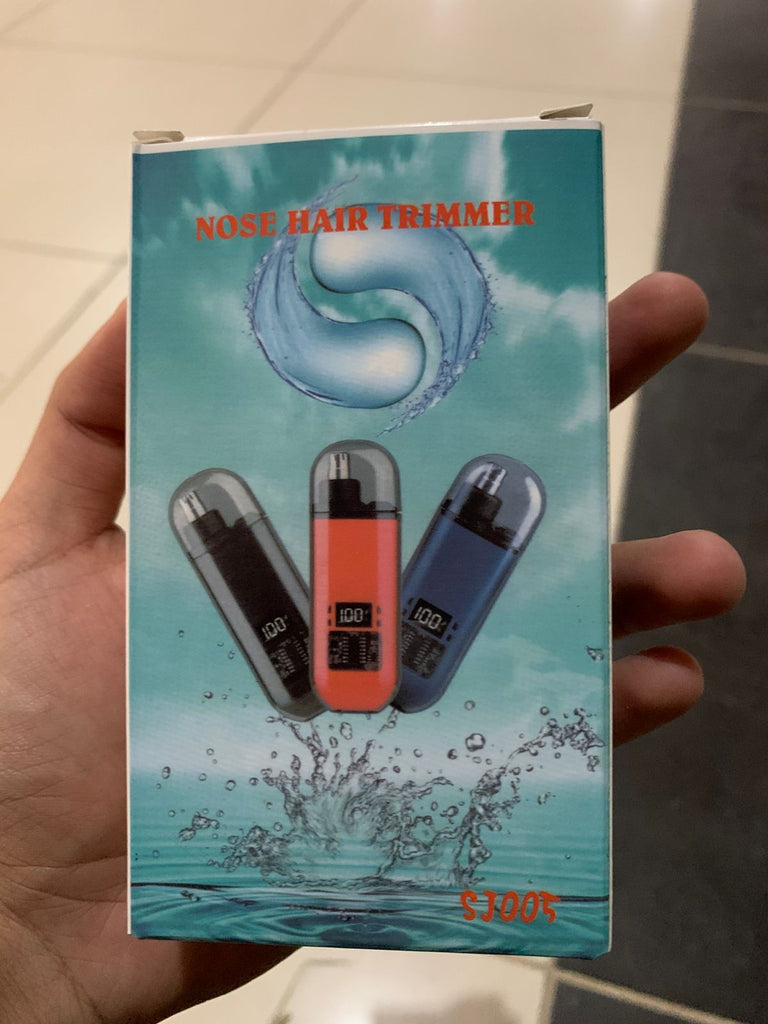 Rechargeable nose and ear hair trimmer device