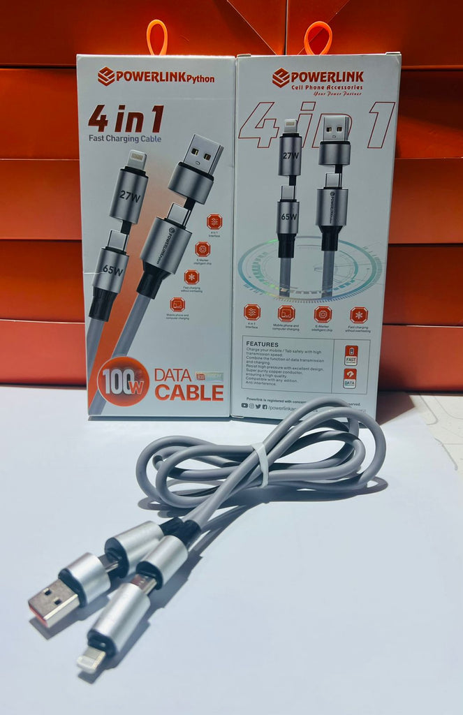 PowerLink Python 4-in-1 fast charging cable