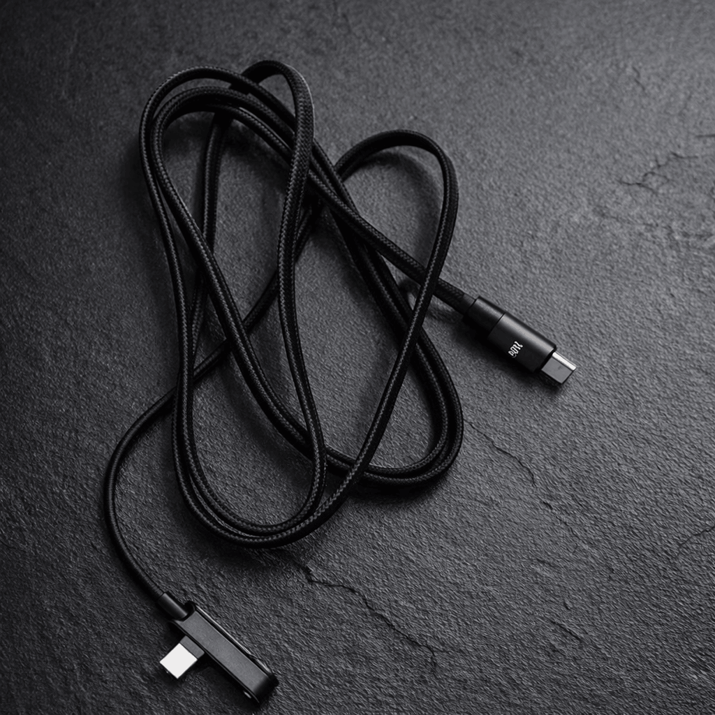 240W USB-C charging cable with built-in foldable phone stand