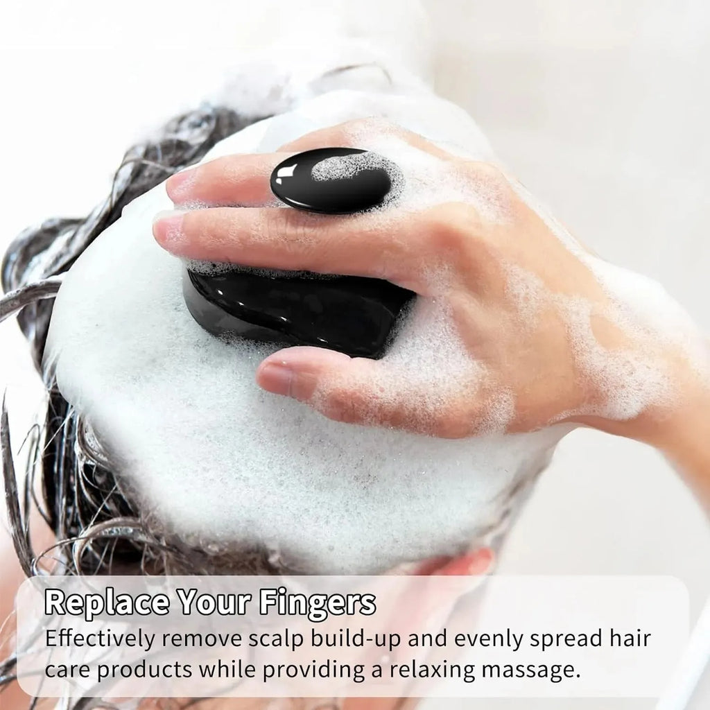 Silicone scalp massage shampoo brush